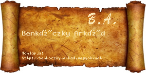 Benkóczky Arkád névjegykártya
